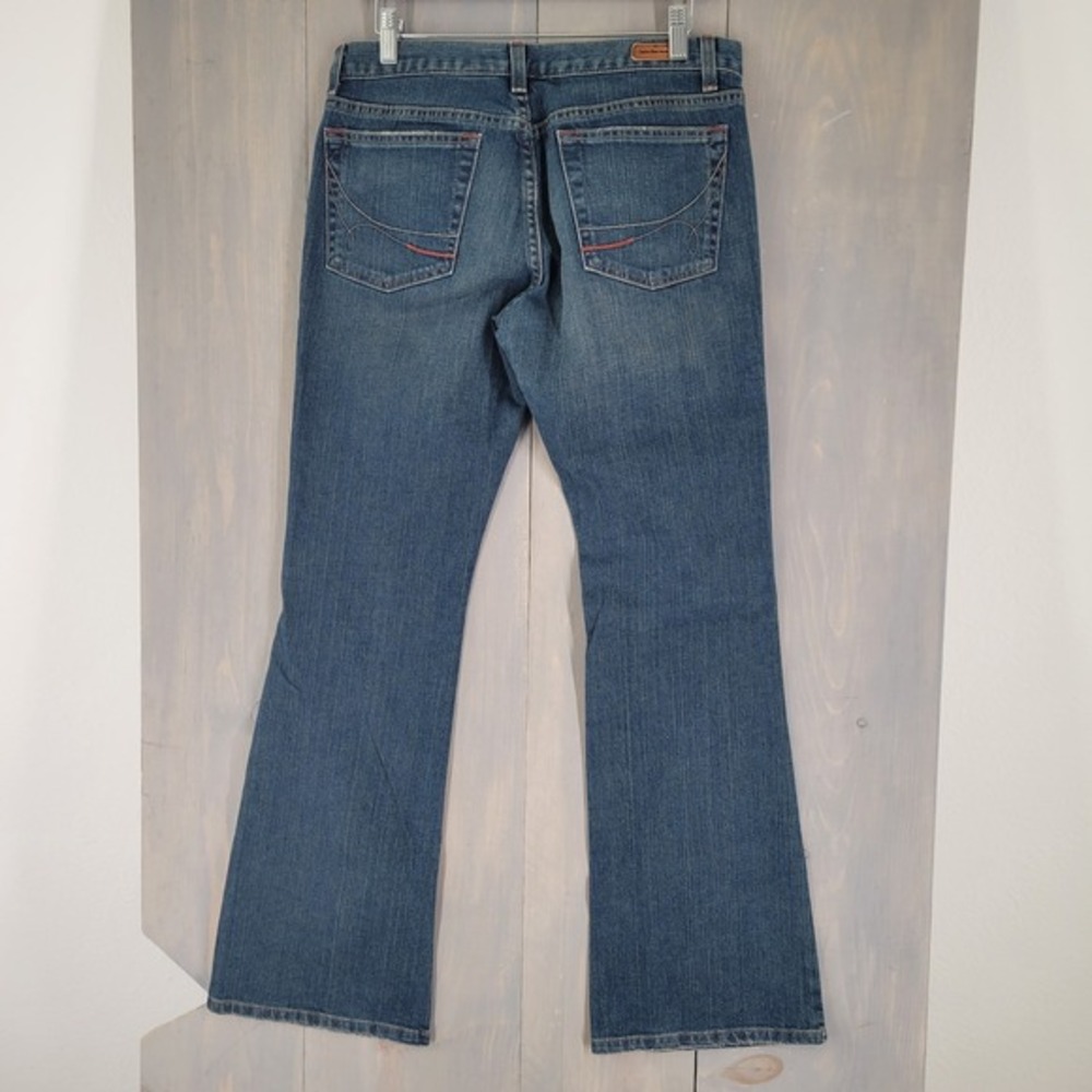 Calvin Klein Jeans Flare Women 6 Blue Good Embroidered Floral Low Rise WP45A18 - Picture 2 of 8